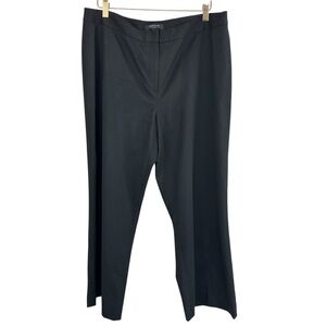 Lafayette 148 New York Menswear Black Wool Trousers Size 14 Hemmed Ankle Length